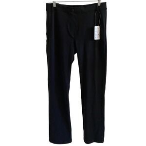 Yogipace Womens Black Straight Leg Dress Pants 4-Way Stretch Workleisure L New
